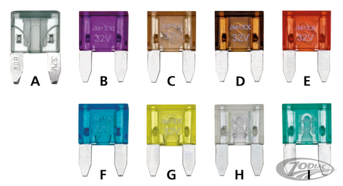 10pck Flat Mini Fuse 3 Amp. For Harley-Davidson