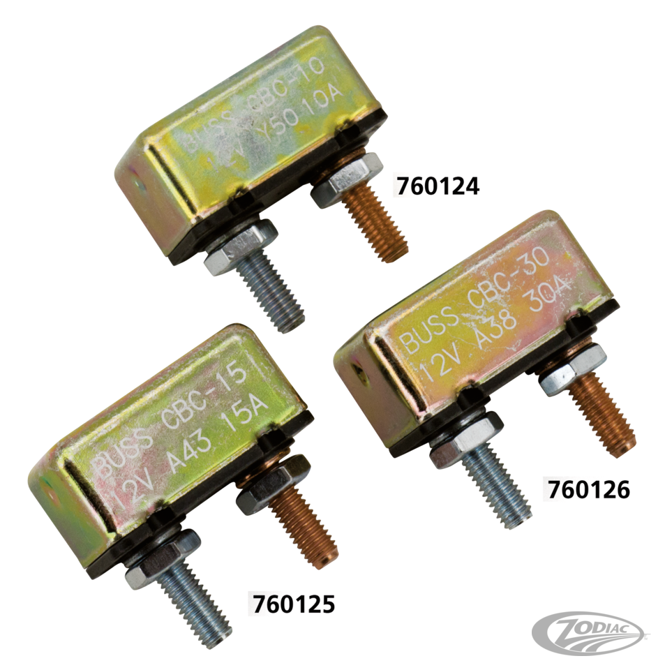 Universal 10-AMP Circuit Breaker 10-32 S For Harley-Davidson