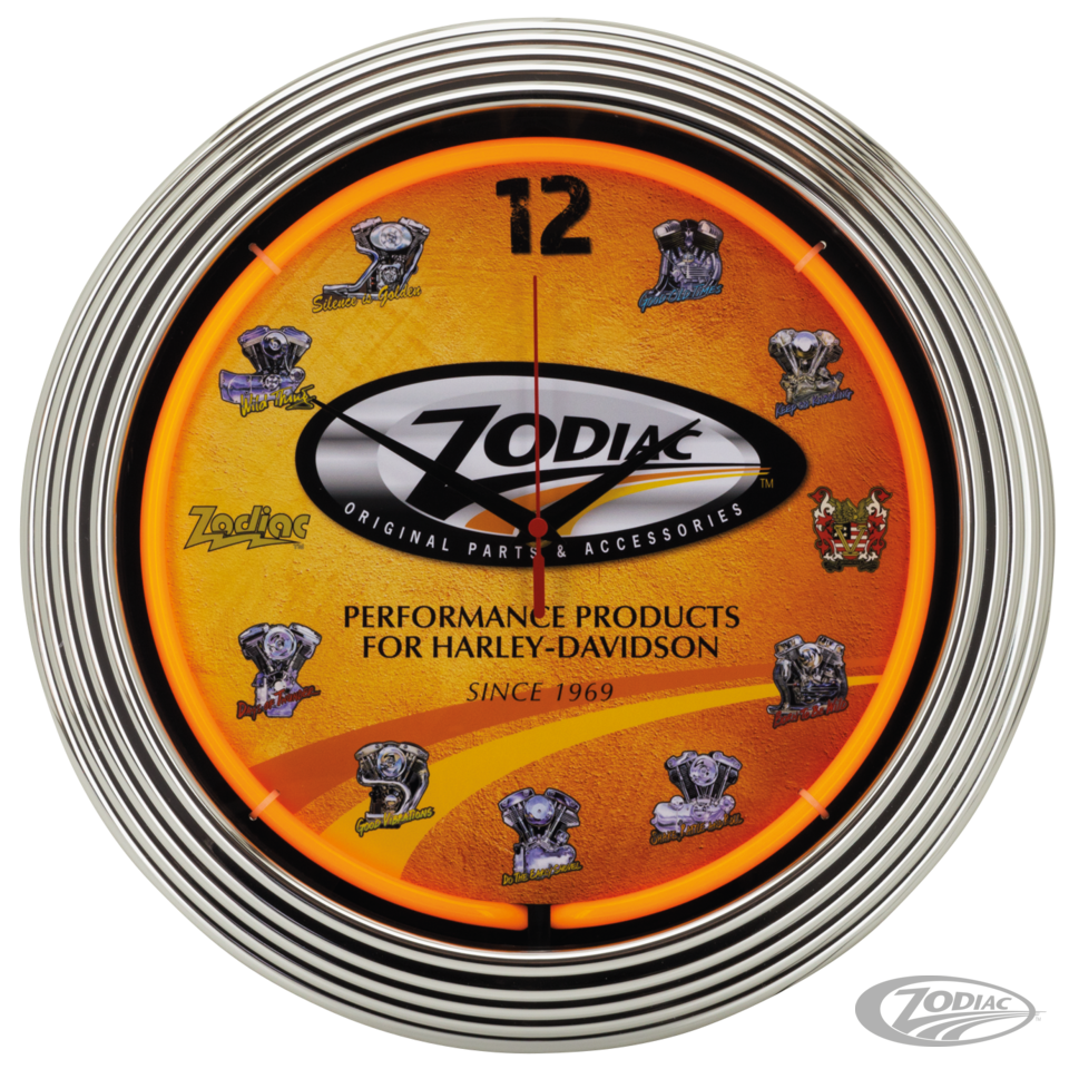 Zodiac Through the time Neon clock For Harley-Davidson