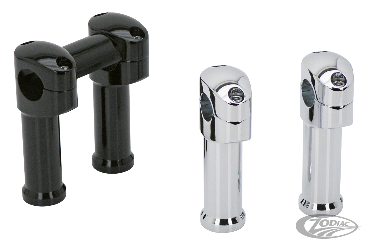 GZP Chr riser kit 1"ID 2-piece top cl For Harley-Davidson