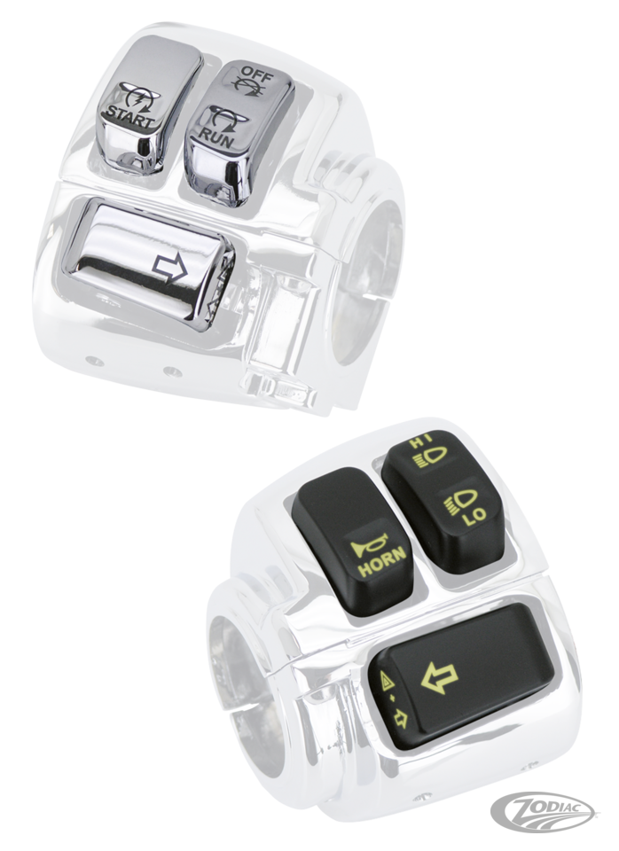 GZP Chr LED switchkit Softail Dyna 96-06 For Harley-Davidson