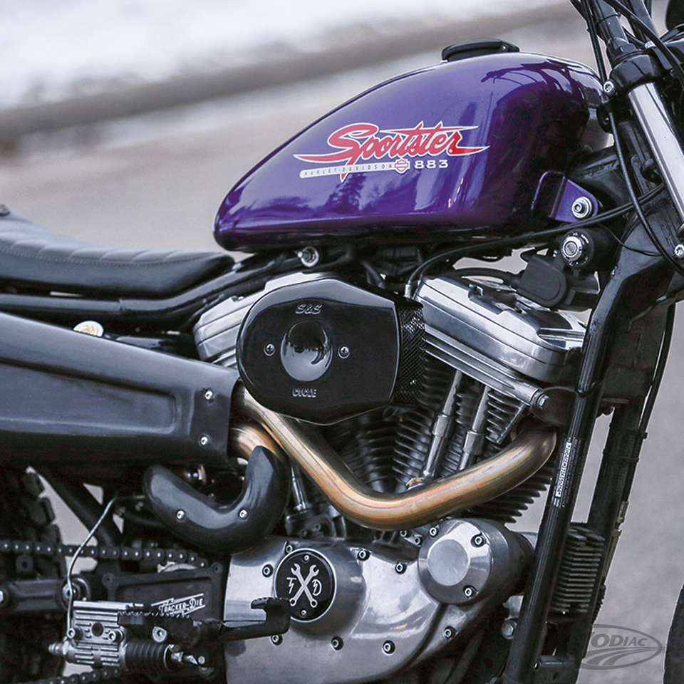 S&S Stealth Tribute Black A/C cover For Harley-Davidson