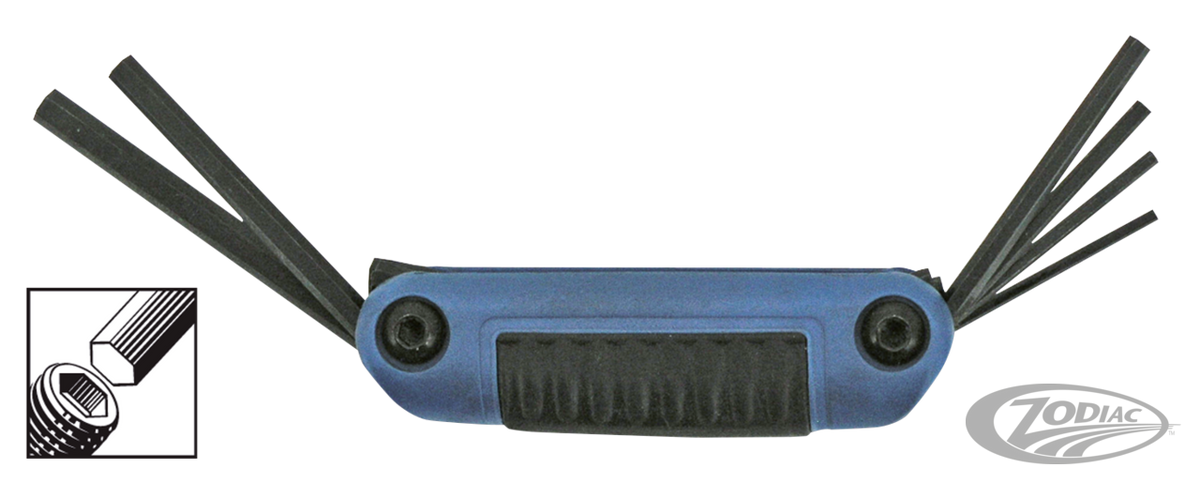 Eklind 7 piece Metric Ergo-fold Hex key For Harley-Davidson