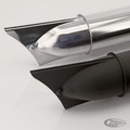 Muffler replica 1941-48 U/UL/EL/FL black For Harley-Davidson