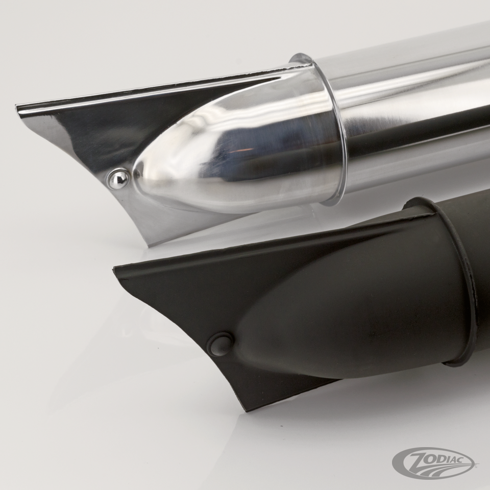 Muffler replica 1941-48 U/UL/EL/FL black For Harley-Davidson