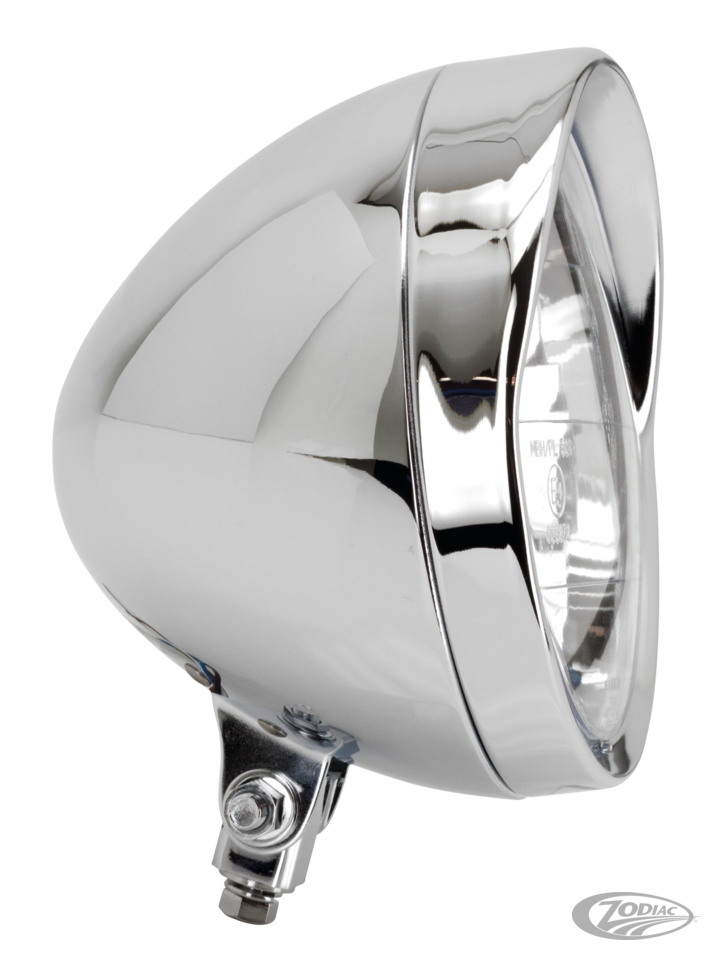 GZP Facet cut Custom headlight 7" bottom For Harley-Davidson