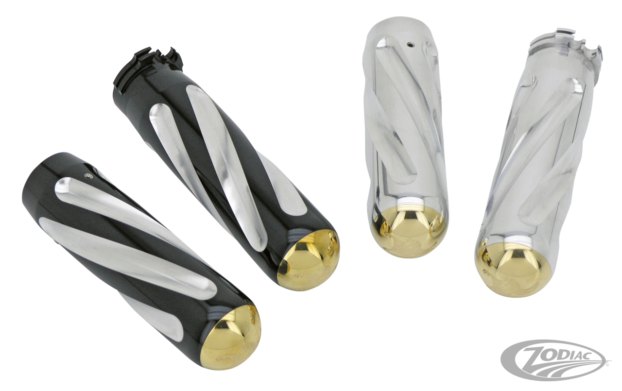 Neo-fusion Spiral grips Blk 08up TBW For Harley-Davidson