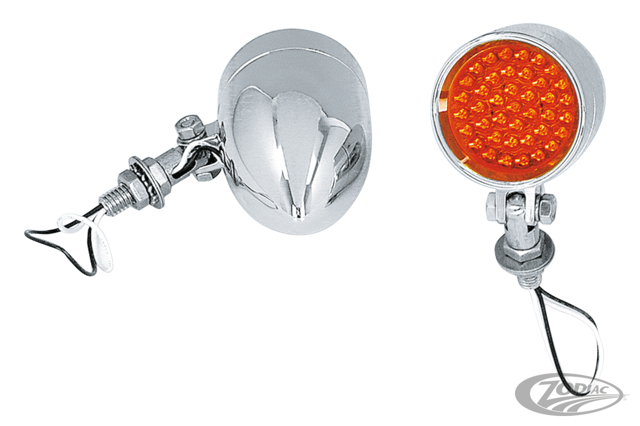 2-L LED bullet lights Target red For Harley-Davidson