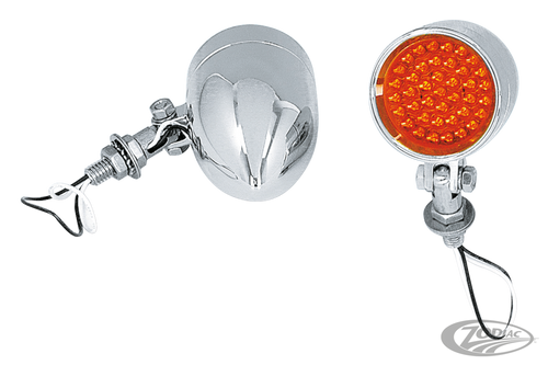 2-L LED bullet lights Target red For Harley-Davidson