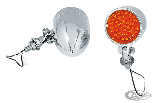 2-L LED bullet lights Target red For Harley-Davidson