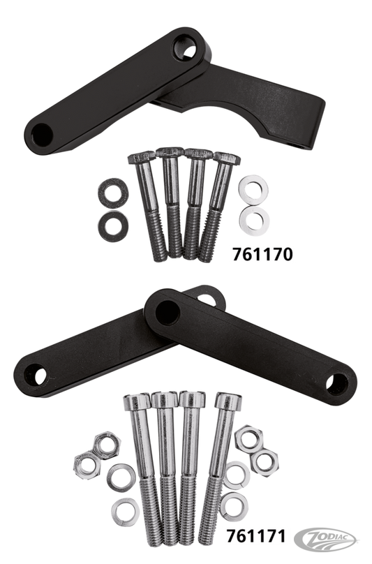 Blk Fender spacers FLH/T93-13 (incl bolt For Harley-Davidson