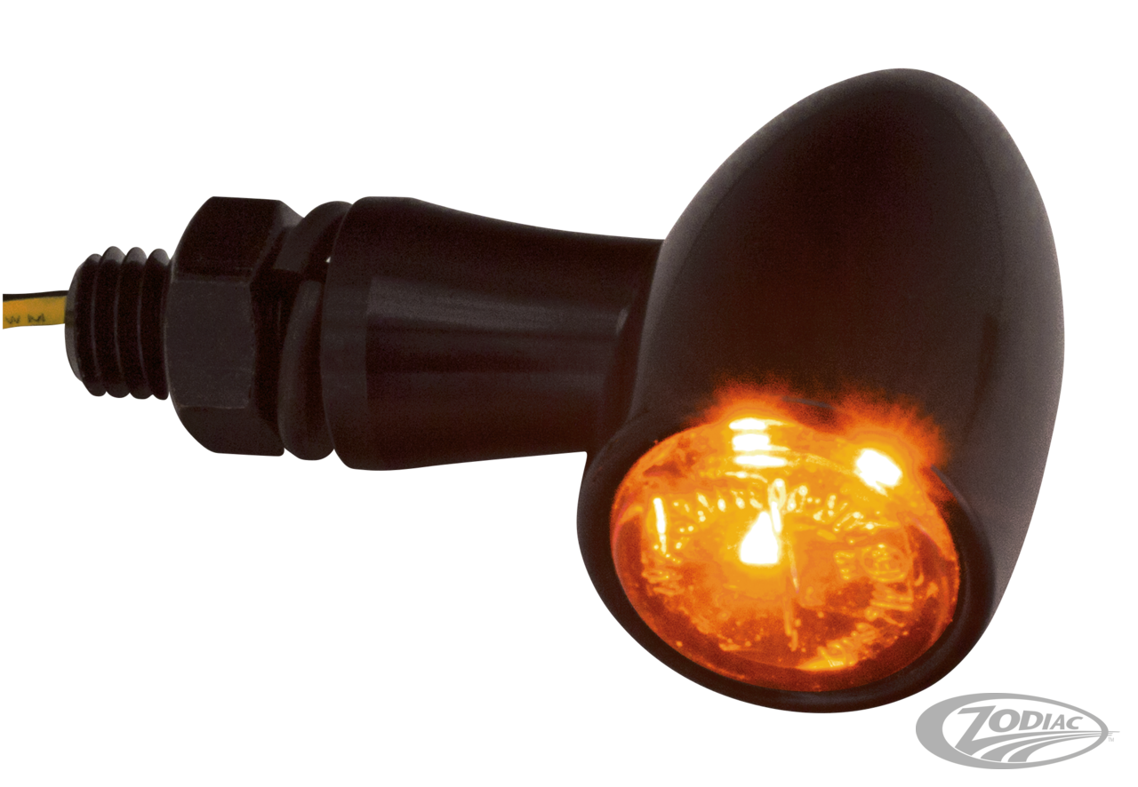 GZP Blk Paradox amber LED indicators Smk For Harley-Davidson