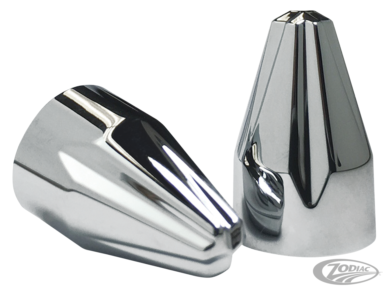 Fluted spike bolt caps chr/blk TC99-17 For Harley-Davidson