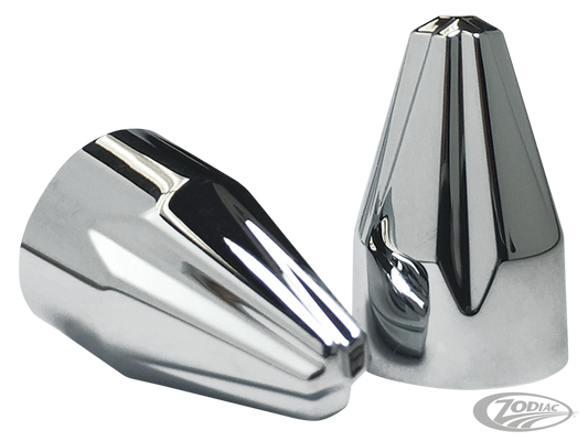 Fluted spike bolt caps chr/blk TC99-17 For Harley-Davidson