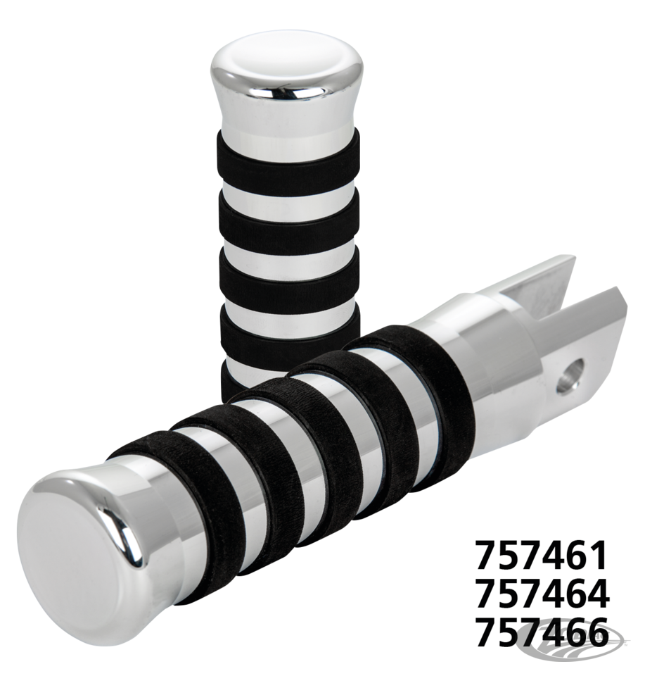 FWD ctrl O-ring pegs +2" polish ST18-up For Harley-Davidson