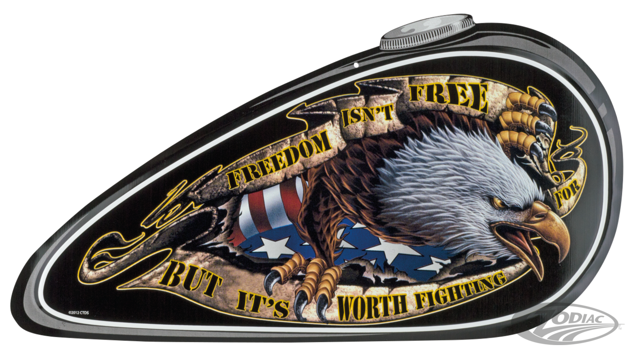 LT Gastank sign freedom isn't  18"x9.5" For Harley-Davidson