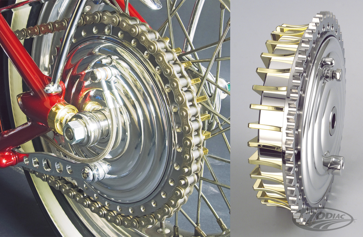 K-Tech rear Drum brake w/brass fins For Harley-Davidson
