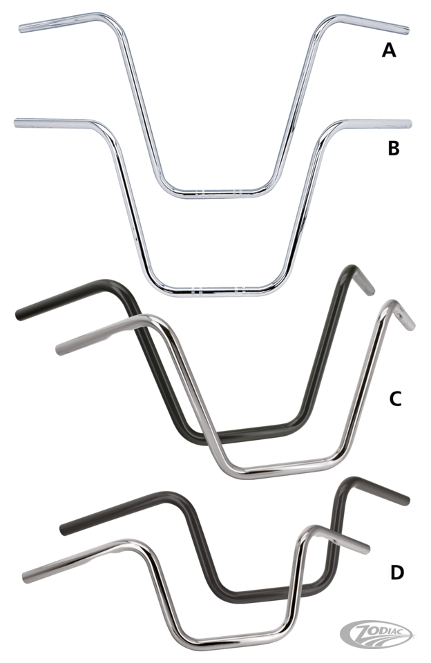 Sky High 18" Apehanger D=1" no dimples For Harley-Davidson