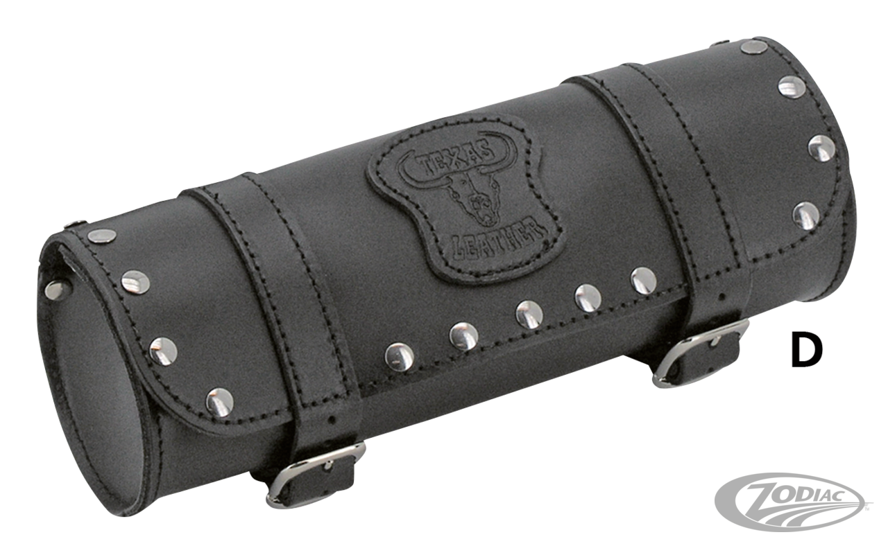 Texas Leather roll bag 3.2L, studded For Harley-Davidson