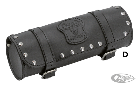 Texas Leather roll bag 3.2L, studded For Harley-Davidson