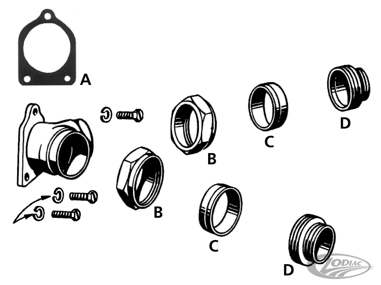 10pck Gasket, Intake Manifold 39-51, W, For Harley-Davidson