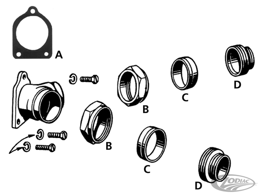 10pck Gasket, Intake Manifold 39-51, W, For Harley-Davidson