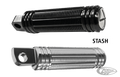 Burly Stash pegs black anodised For Harley-Davidson