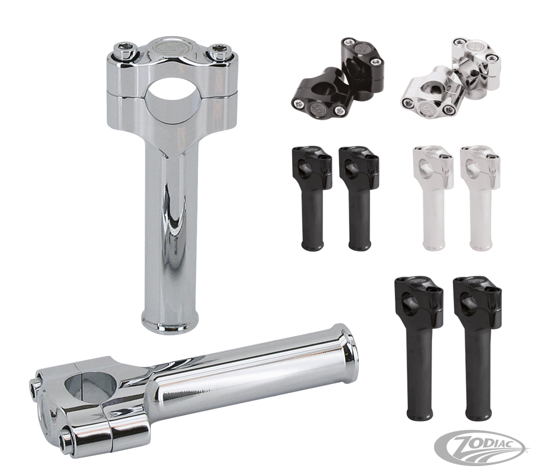 RSD MOTO RISER 1-1/2" TALL BLACK For Harley-Davidson