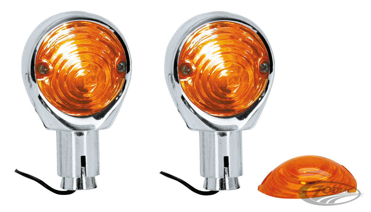 GZP OX-EYE handlebar indicator lights (p For Harley-Davidson