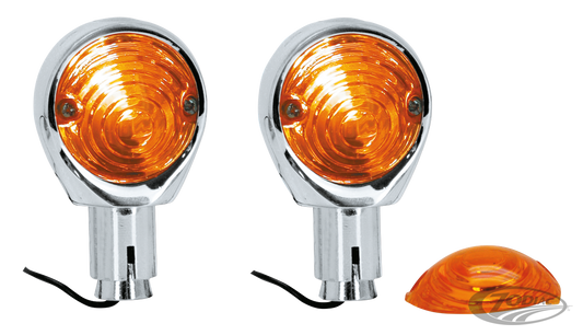 GZP OX-EYE handlebar indicator lights (p For Harley-Davidson