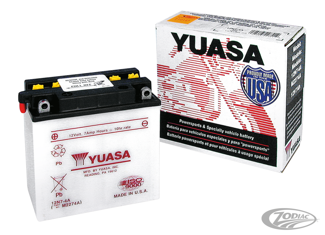 UN-2800 Yuasa 12N7-4A without acid For Harley-Davidson