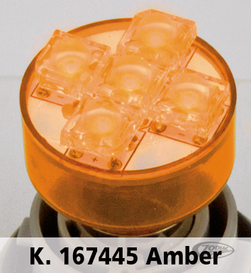 GZP DUAL COMPACT LED BULB AMBER BAY15D For Harley-Davidson