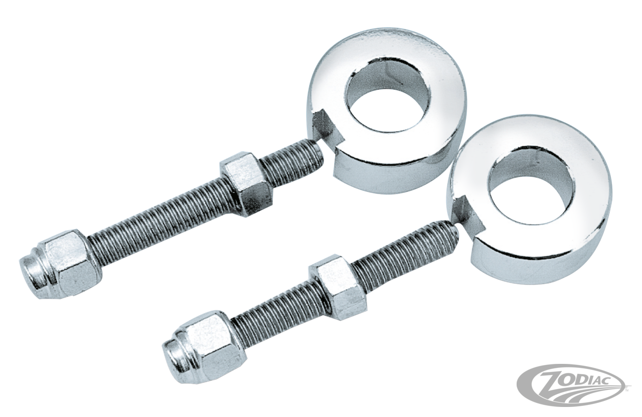 GZP Chrome Rear Axle adjuster kit F*ST86 For Harley-Davidson