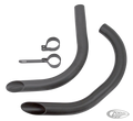 set of dragpipes 45" SV w/brackets,black For Harley-Davidson