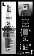 Each Brisk LR14YC spark plug For Harley-Davidson