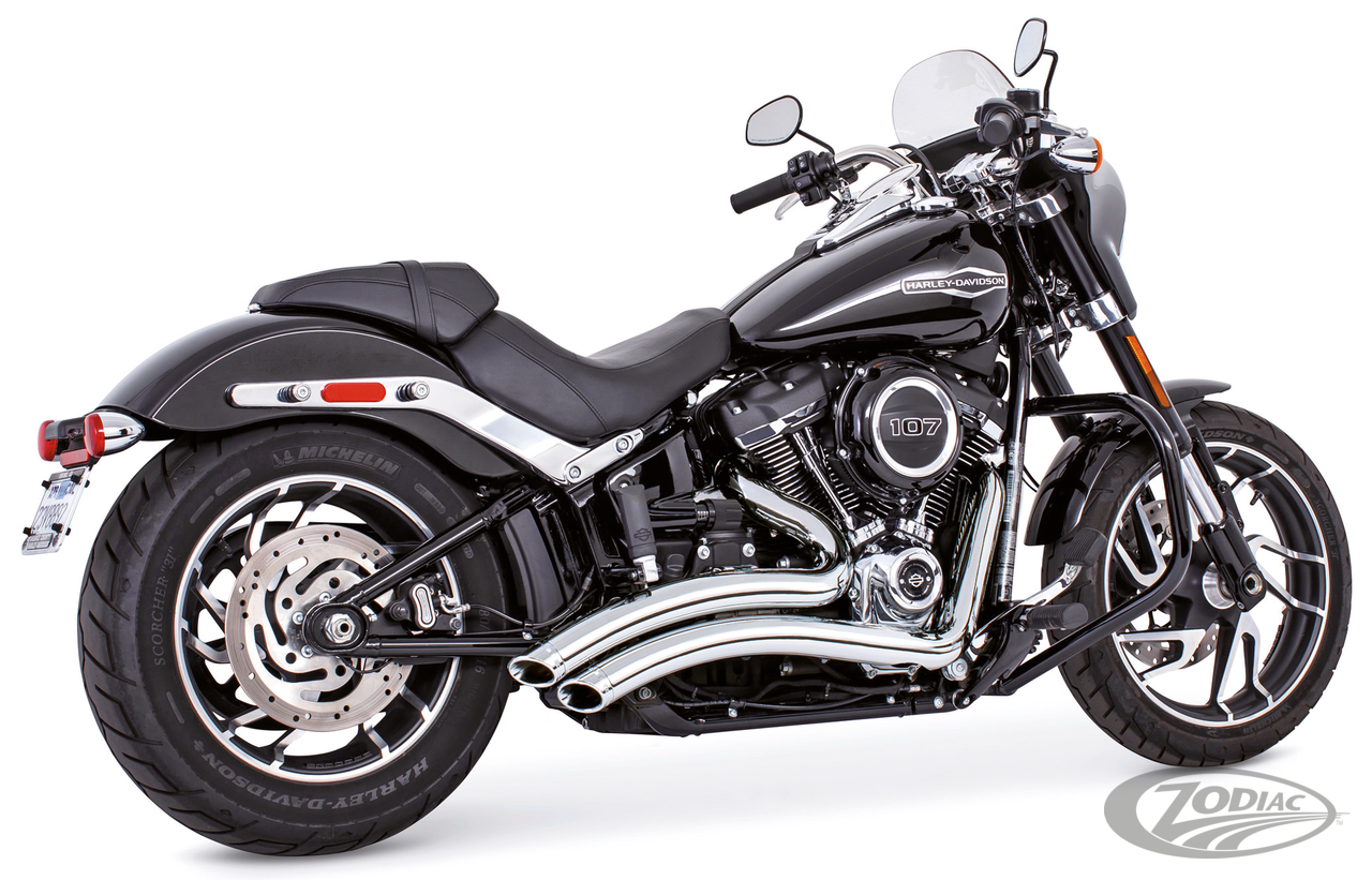 Sharp curved radius ST18-up Chr/Chr For Harley-Davidson