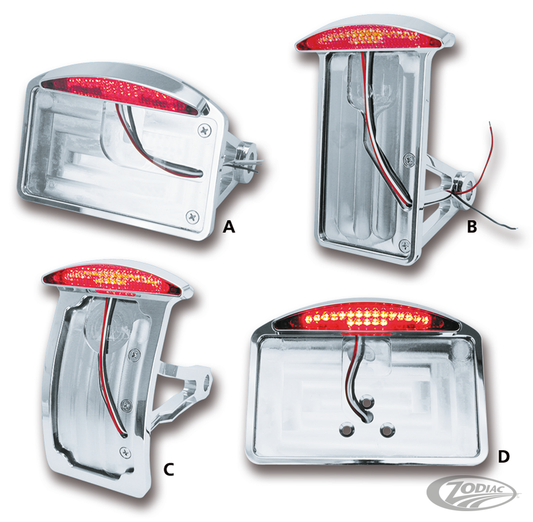 GZP Side mnt lic. plate w LED light H For Harley-Davidson