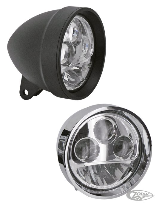 GZP Intense LED 5.75" Headlight chrome For Harley-Davidson