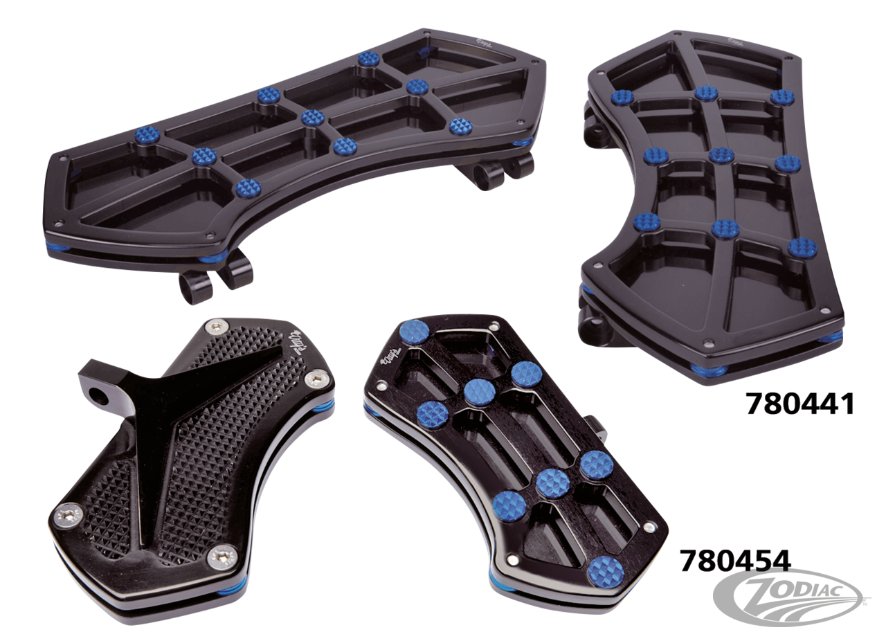 DIAMOND FR FLRBRD BLK W/ GEMS BLUE For Harley-Davidson