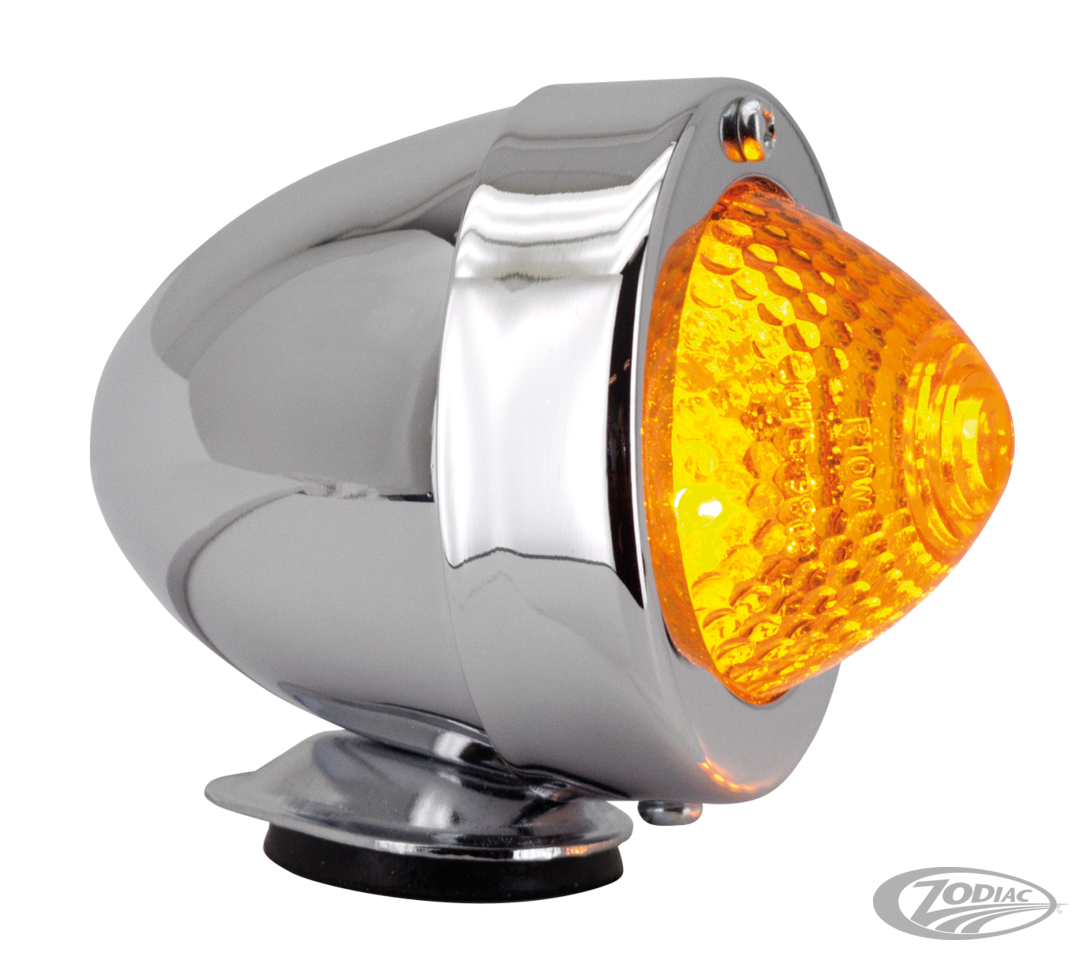 GZP Bullet light with EU short stud ambe For Harley-Davidson