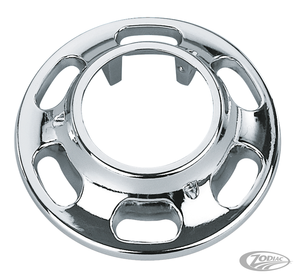 GZP Chrome slotted hub cover for FXWG/ST For Harley-Davidson