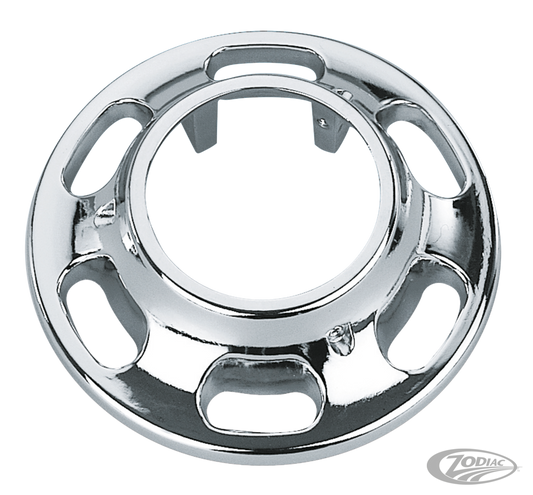 GZP Chrome slotted hub cover for FXWG/ST For Harley-Davidson