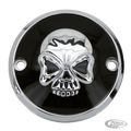 GZP Skull blck/chrome points cover horiz For Harley-Davidson