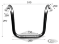 7/8" black Drag Bar 36" no dimples For Harley-Davidson