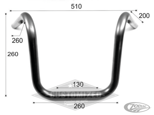 7/8" black Drag Bar 36" no dimples For Harley-Davidson