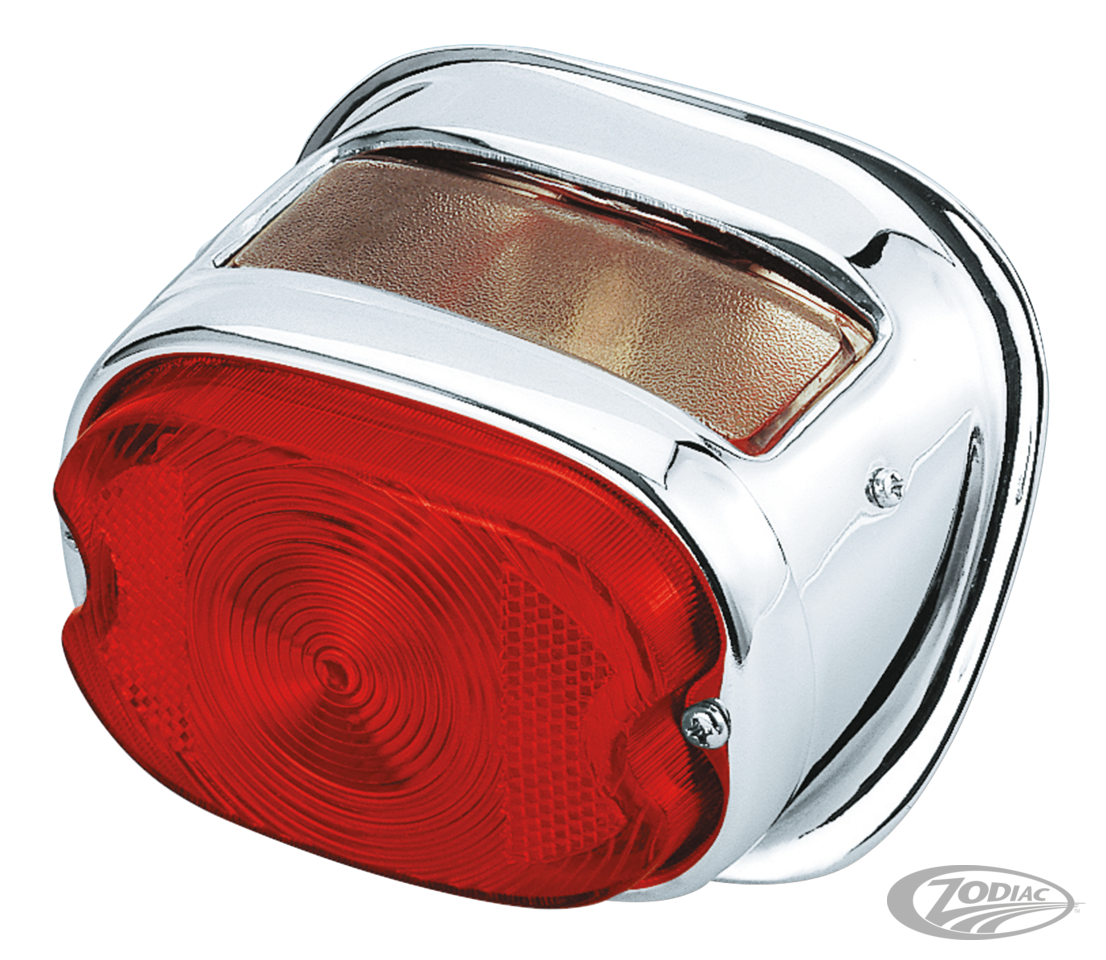 GZP Taillight H-D style 55-72 chrome For Harley-Davidson