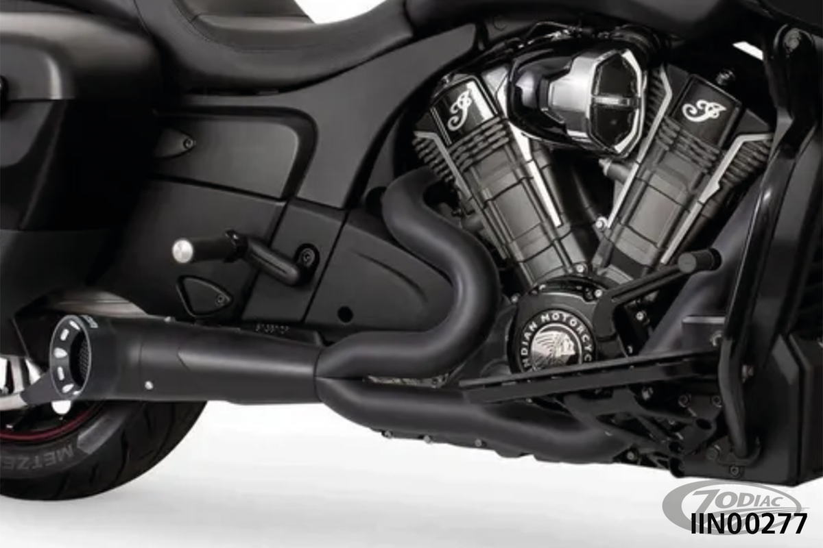 TURNOUT 2-1 W/STRGHT BK/SCLPTD CHLNGR20 For Harley-Davidson