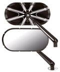 10-Gauge Caged series blk mirror left For Harley-Davidson