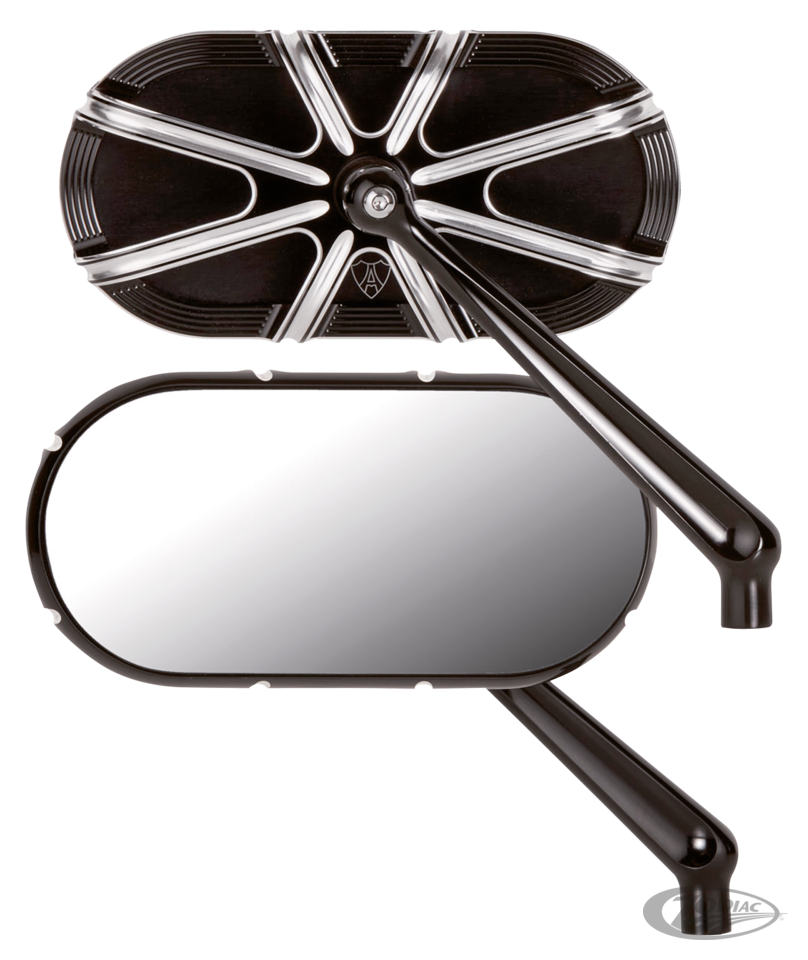 10-Gauge Caged series blk mirror left For Harley-Davidson