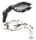 ALT. FLAMED MIRROR, LEFT For Harley-Davidson